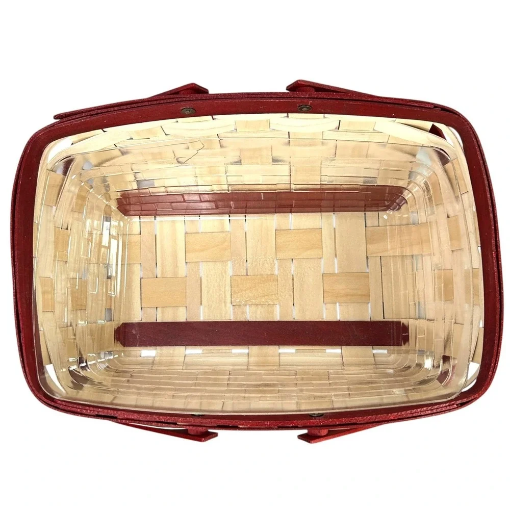 Longaberger SUMMER CELEBRATIONS SM MARKET BASKET & Protector Red White 2014 Read
